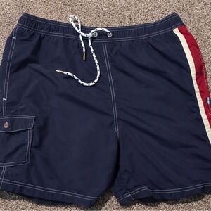 Tommy Hilfiger Navy and Red Board Shorts